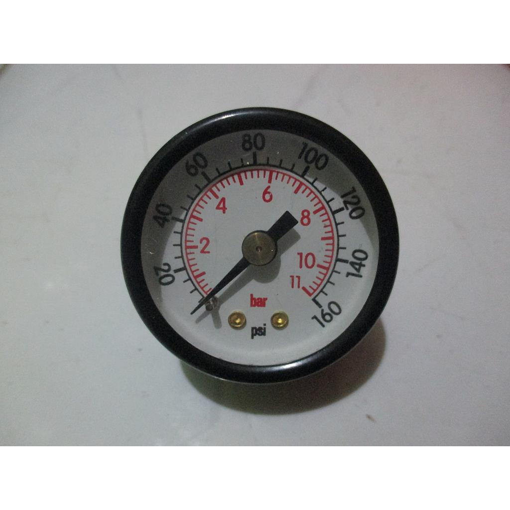 Pressure Gauge 160psi,1/8 NPT, Dial 1-1/2&quot;, Case SST Hitam