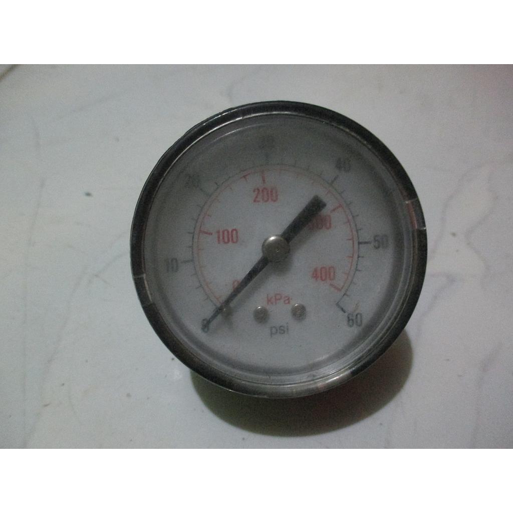Pressure Gauge 60psi,1/4 NPT, Dial 2&quot;, Case Hitam