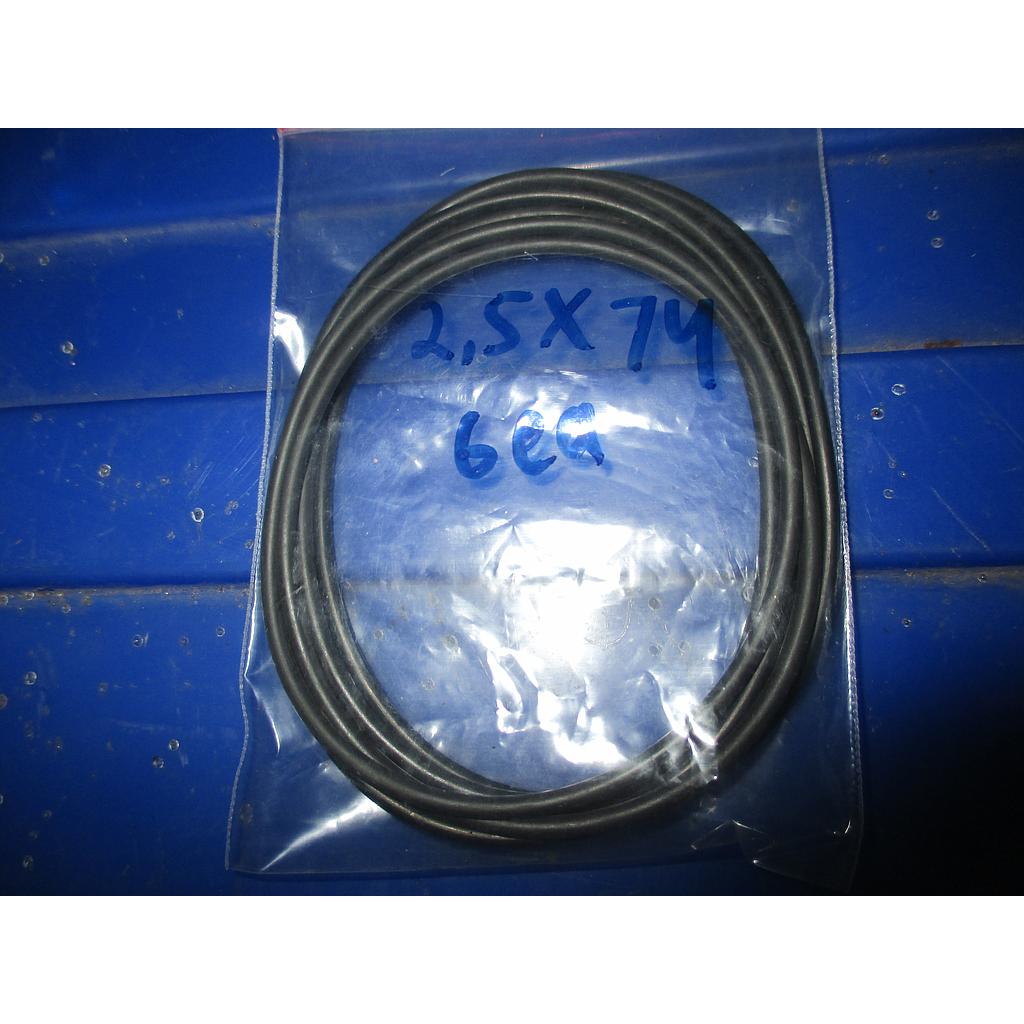 Seal O ring Viton; Dia 2.5mm x 74mm