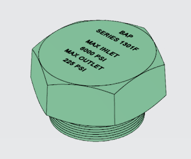 Bottom Cap; 316 SST F/. BAP 1301F 1/4&quot; NPTF CF8M 225PSIG MIP6000PSIG