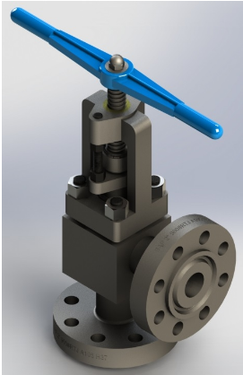 Choke Valve; 2&quot; 900# Angel 90°; BAP CH20 ANSI; A216 WCB, Flanged RTJ; Rated Cv; 18
