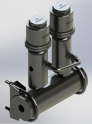 Pressure Switch High &amp; Low; 0-1400 Psig; BAP 7970H-SERIES; Piston, Set At 250 Psig (Low) &amp; 1200 Psig (High); 1% Range; 1/2&quot; NPTF Process Connection