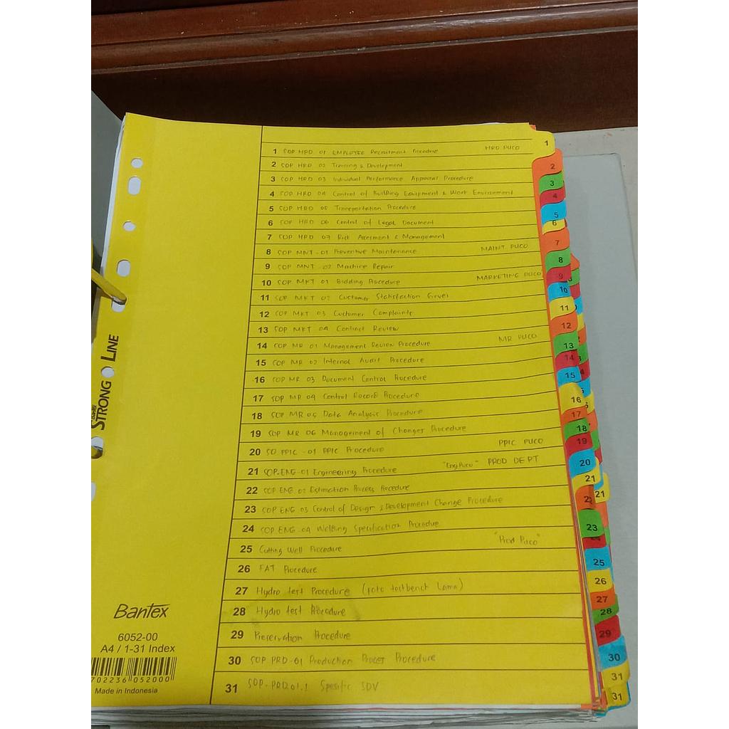 Dokumen SOP, Binder Warna Abu-abu 