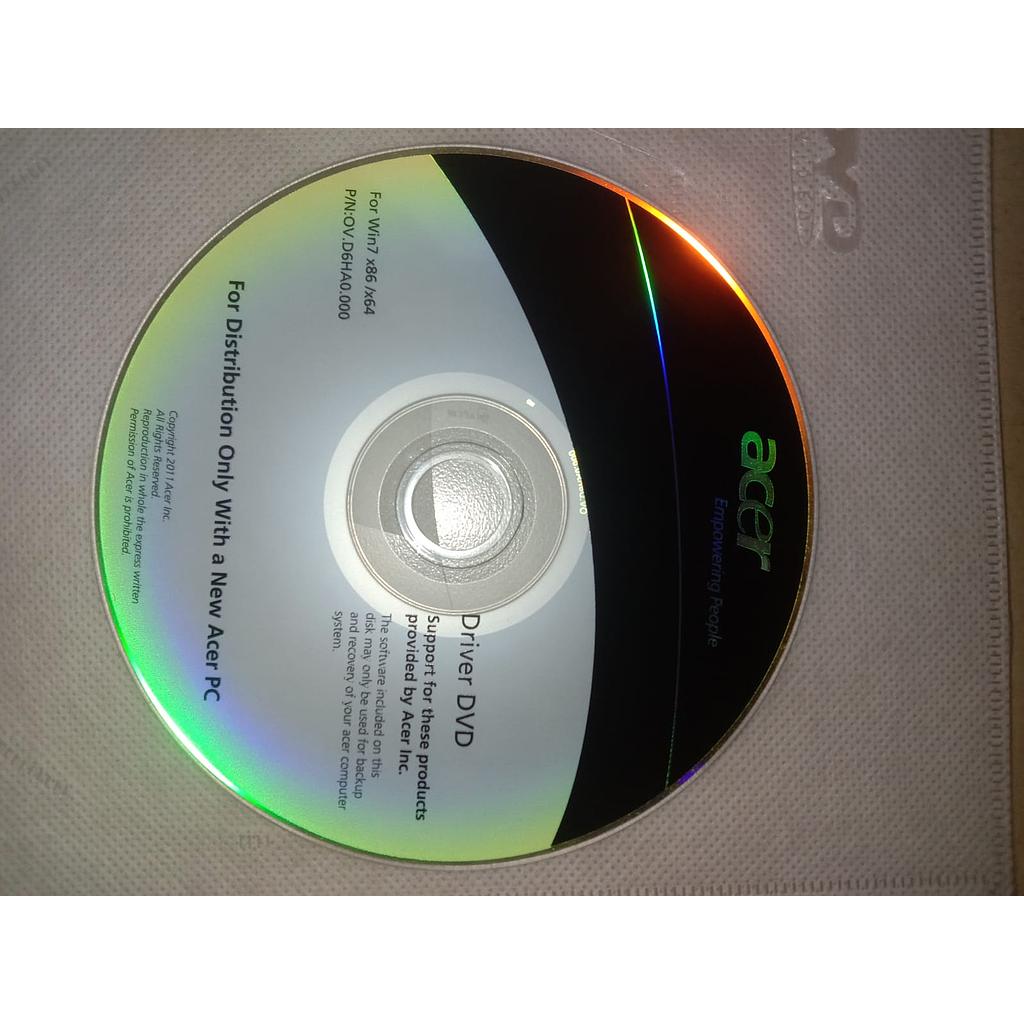 CD Acer Driver DVD 