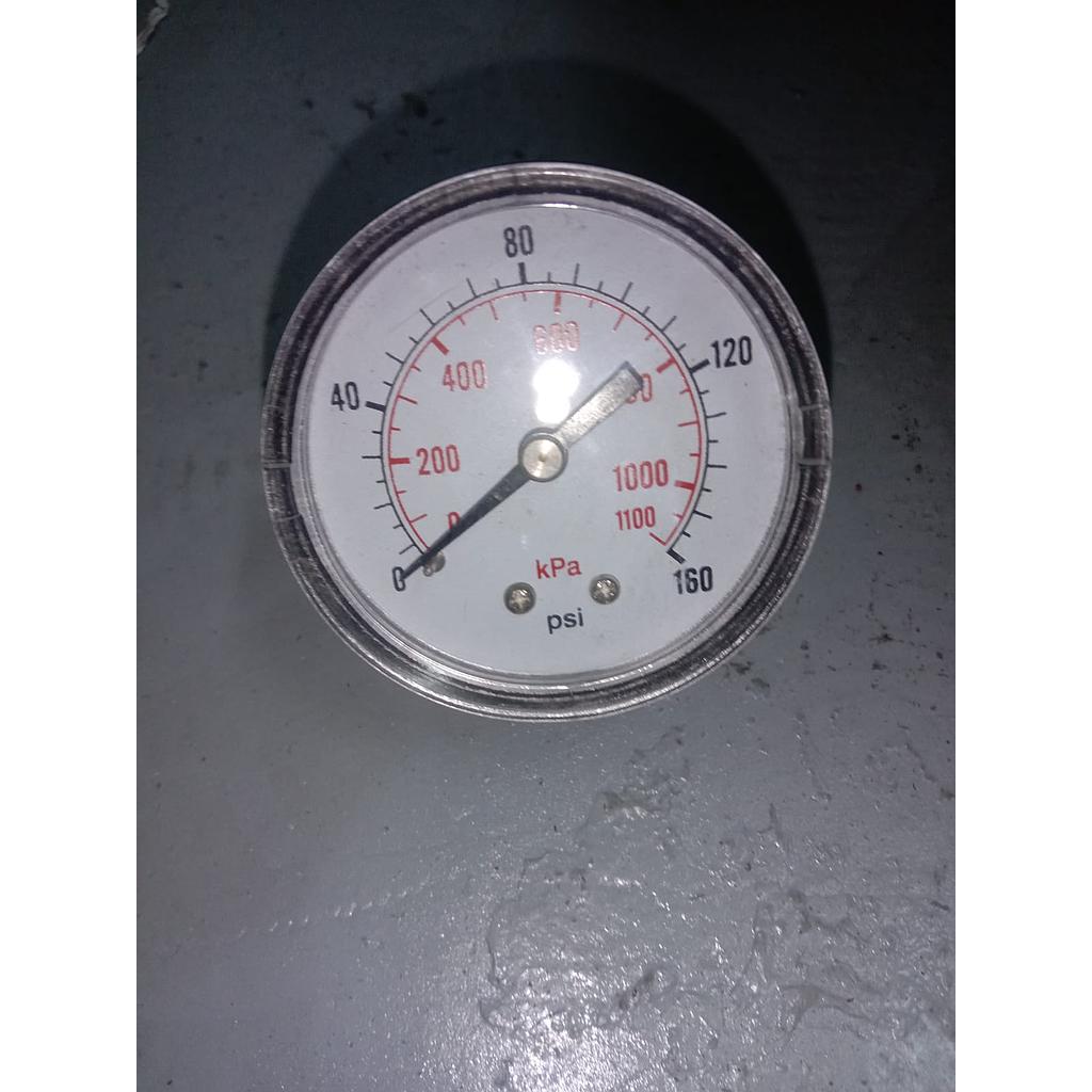 Pressure Gauge 160 PSI, Dial 2&quot;, 1/4 NPT, Back Connection, Plastik Case