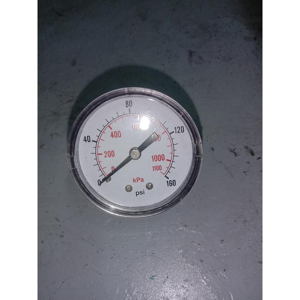 Pressure Gauge 160 PSI, Dial 2&quot;, 1/4 NPT, Back Connection. Plastik Case 