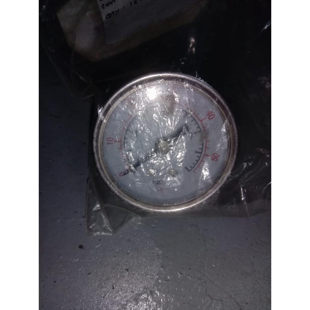 Pressure Gauge 50 PSI, Dial 1 1/2&quot;, 1/8 NPT, Back Connection, SST Case