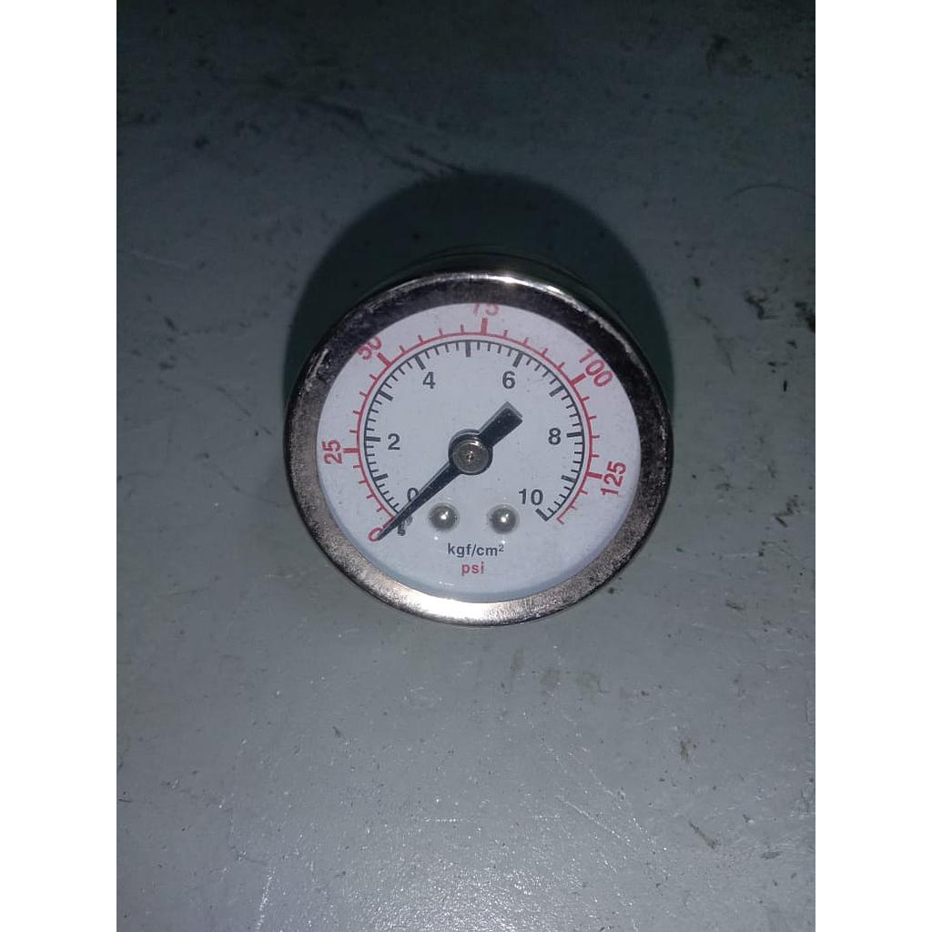 Pressure Gauge 125 PSI, Dial 1 1/2&quot;, 1/4 NPT, SST Case, Back Connection 