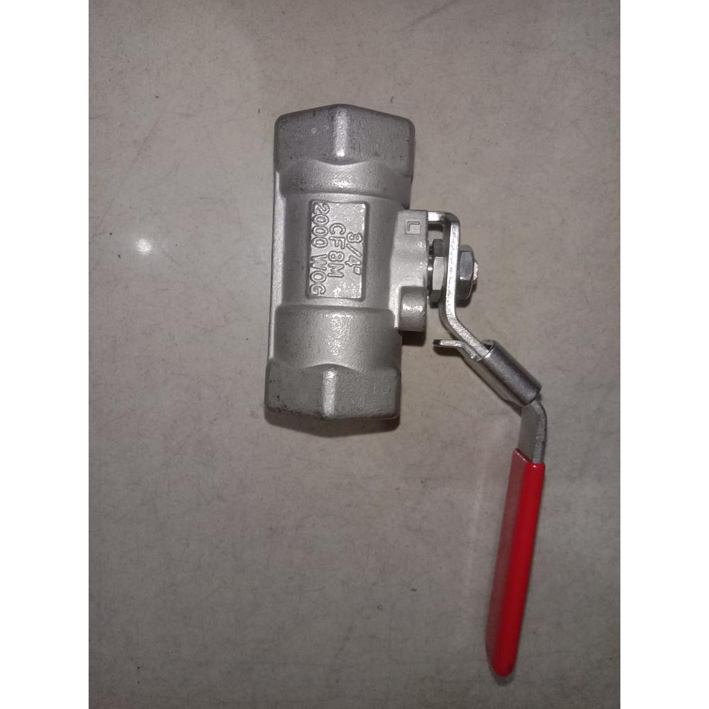 Ball Valve 3/4&quot; CF8M 2000 WOC