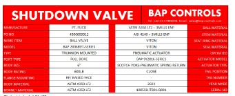 BOMPRD; BAP 2006BVT; Nameplate 